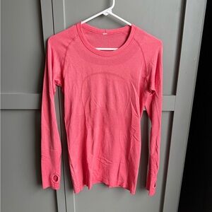 Lululemon Swiftly Tech Long Sleeve coral